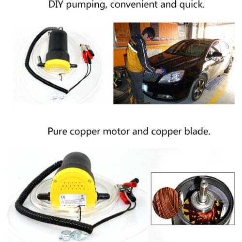 12V 5A DC Motor Oil Diesel Extractor Scavenge Suction Transfer Change Pump