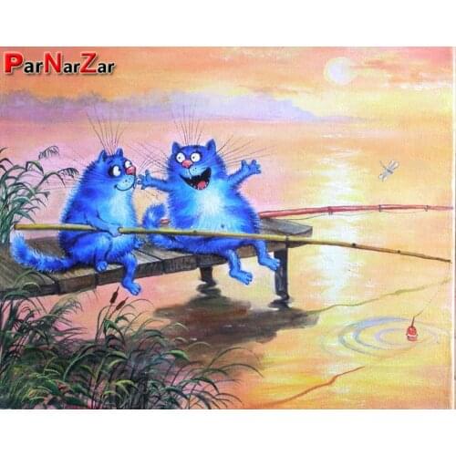 ParNarZar Two Good Friends Diamond Painting 3D DIY Full Paste Drill Kits Rhinestone Diamond Cross Stitch Embroidery Kits