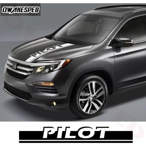 Racing Car Hood Stickers For-Honda Pilot Sports Styling Auto Engine Cover Vinyl Decals Bonnet Stripes Decor Accessories Stickers