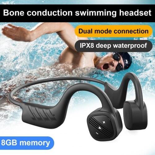 Bone Conduction Headphones Bluetooth-compatible Wireless Waterproof Comfortable Wear Open Ear Hook Light Weight Sports Earphones