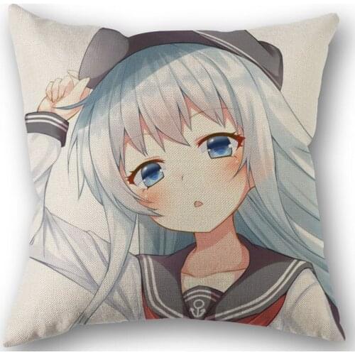 Hibiki (Kancolle) Cushion Pillow Tent,Office,Home Cotton Linen Zippered Pillowcase Family Home Accessories Customizable One Side