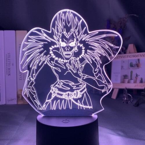 Illusion Death Note Kids Night Light Led Colorful Anime Nightlight for Room Decoration Japanese Manga Ryuk Figure Gift 3d Lamp