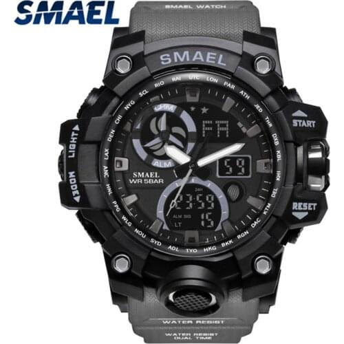 New Fashion SMAEL Top Brand Luxury Quartz Watch Men Sports Watch Digital Watches Mens Shock Military Watch Man Relogio Masculino