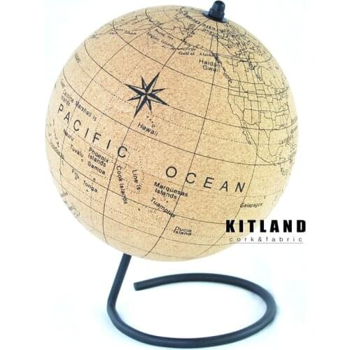 Primary color Cork Tellurion Earth Globe Model Science marble world maps geographic message board with ocean and islands mark