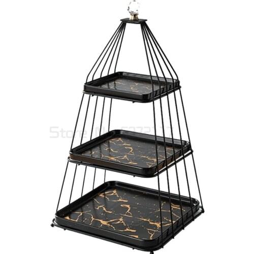 Dessert Table Decoration Tea Break Cake Tray Display Stand Wrought Iron Afternoon Tea Snack Stand Cake Stand Home Tool