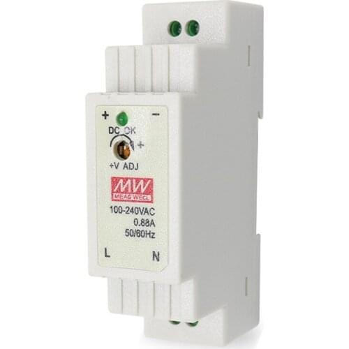 DR-15 15W Single Output 5V 12V 15V 24V Din Rail Mounting Industrial Switching Power Supply Supplier
