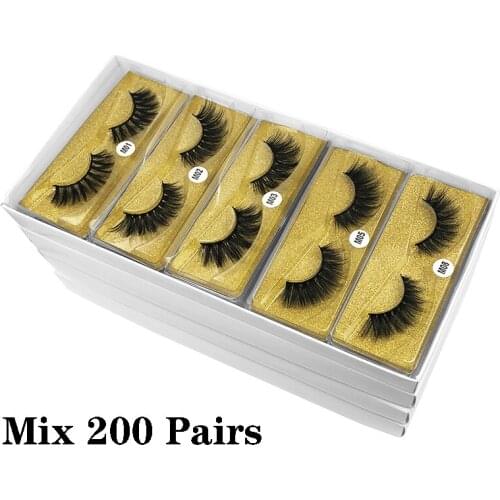 Wholesale Eyelashes 20/50/100/200pcs 3d Mink Lashes Natural Mink Eyelashes Wholesale False Eyelashes Makeup False Lashes In Bulk