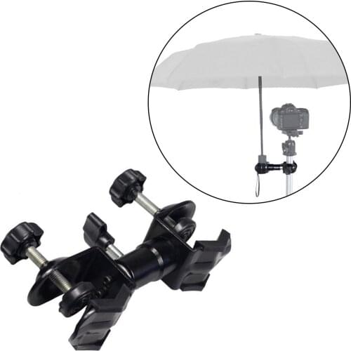 Outdoor Camera Tripod, Umbrella Clip Holder Bracket Stand Clamp, Photography Accessory