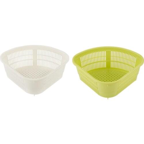 Kitchen Corner Drain Basket Sink Triangle Drain Corner Basket Fruit Basket Vegetable Wet Garbage Filter Hollow Fruit Basin