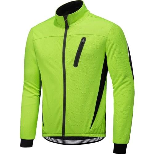 Winter Men Cycling Jacket Waterproof Windproof Thermal Fleece Jacket Mens RainCoat Bicycle Running Riding Jacket Long Jersey