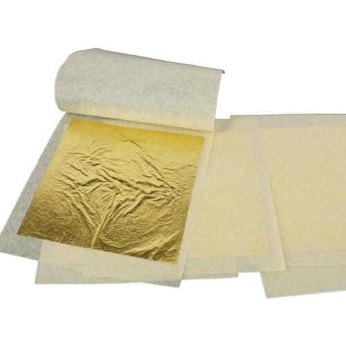 10 sheets Genuine 24 k Pure Gold Foil Leaf sheet For Skin Care Beauty Edible Food Cake Ice Cream Decoration Edible Gold Leaf