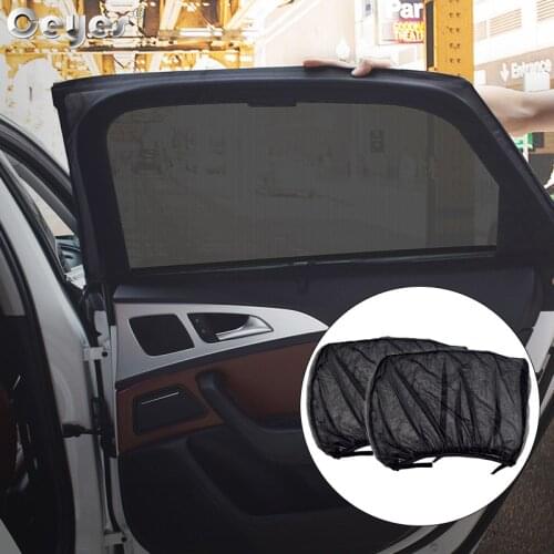 Car Window Covers Sun Visor Rear Side Window Blinds Sun Shade Child Shield UV Protector Auto Baby Sunshade Curtain Elasticity