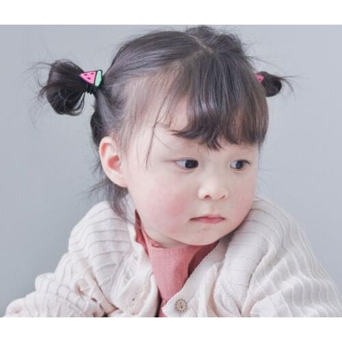 2Pcs/set Cartoon Hair Rope Elastic Rubber Bands Ponytail Holder Cute Girls Baby Hair Pin Children Hair Clip Kid Hair Accessories