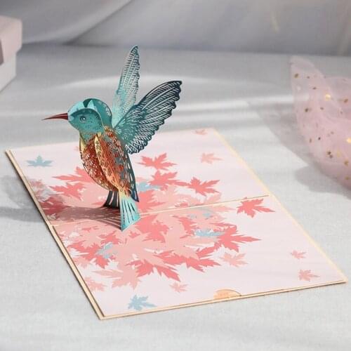 3D Pop-Up Animal Bird Greeting Card for Birthday Mothers Day Wedding Party Graduation with Envelope