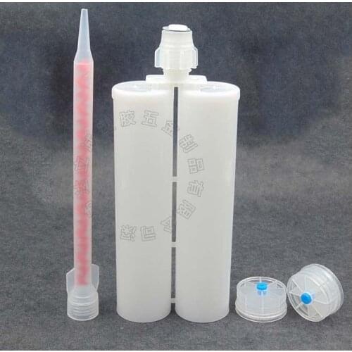 400ml Dual Epoxy Cartridge 1:1 W/ pistons ,cap and 1 piece of static mixer nozzle MC10-18