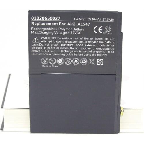 5pcs/lot 7340mAh Battery For iPad Air 2 built-in Battery Replacement Battery for ipad 6 Air 2 A1566 A1567