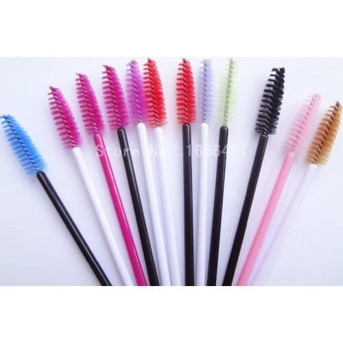 500 pcs Disposable Eyelash Brush Mascara Wands Free Shipping