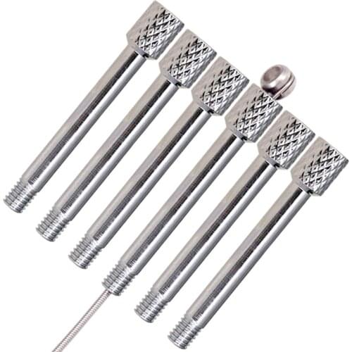 6Pcs/Set Electric Guitar Tremolo Double Bridge Double Shake Vibrato System Saddle Clamp Lock String Brass Screw