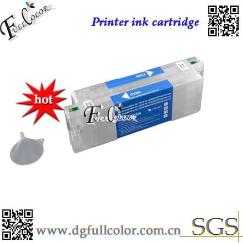 Free shipping 11piece a lot 700ml refillable ink cartridge and 1 pcs chip resetter for epsn 9900 7900 plotter