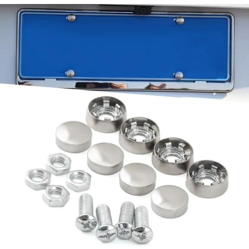 Car License Plate Bolts Frame Chrome Screws for Seat Leon Ibiza Toyota Avensis RAV4 Yaris Corolla Hilux Accessories