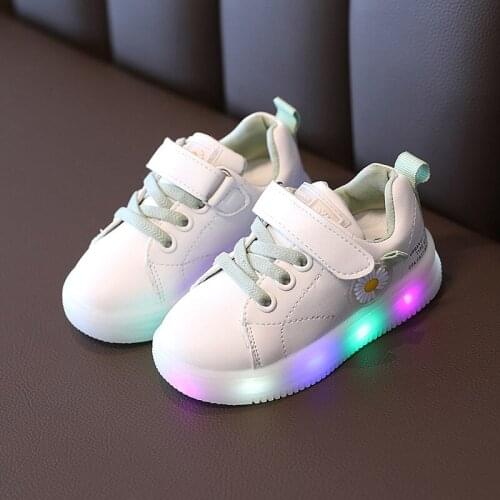 2021 Size 21-30 Children Led Light Up Shoes Baby Glowing Toddler Non-slip Luminous Sneakers for Boys Girls Sneakers with Lights