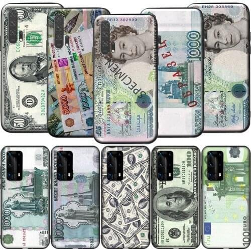 GX253 Vintage Money Dollar Rouble Pound for Huawei Y5P Y6P Y7A Y8P Y9A Mate 10 20 30 Pro Lite Nova 2i 3 3i 4 5 5T 7 SE P Smart Z
