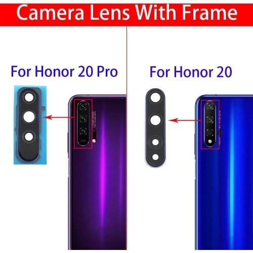 Rear Camera Glass Lens Back Camera Glass Cover For Huawei Honor 20 Pro V30 X10 Camera Glass With Frame Cover Bezel