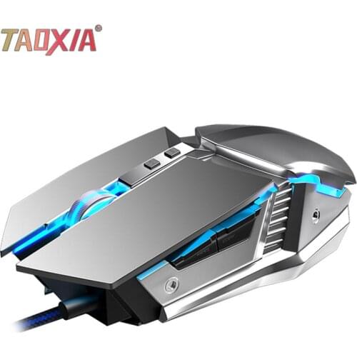 Colorful Lamp Mouse USB Cable Computer Chicken Notebook Game Desktop Home Office Machinery 1200-3200dpi Silent Precision Mouse