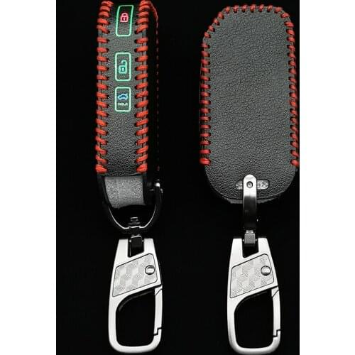 Cool Luminous Leather Car Remote Key Case Cover Fob For KIA Sportage R GT Stinger GT Sorento Ceed CD Cerato Forte 2018 2019