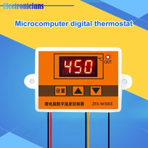 DC 12V 24V AC 220V W3003 Micro Temperature Controller Digital Intelligent Thermostat Thermoregulator K-type Thermocouple Sensor