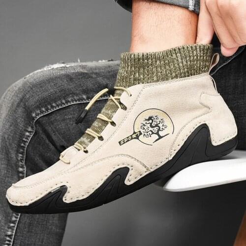 KEZZLY Mens plus size outdoor mens shoes Octopus soft peas shoes Winter fashion warm driving shoes Mens Fashion Boots