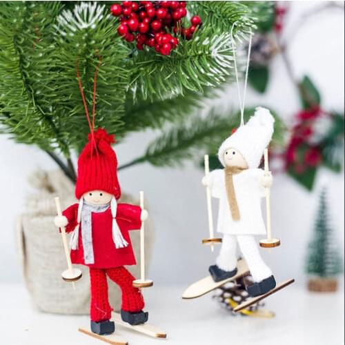 2021 New Year Christmas Angel Ski Dolls Christmas Tree Decoration for Home Xmas Cute Gift for Kids Noel Natal Navidad 2020 Craft