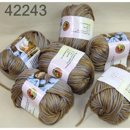 LOT of 6 Balls X 50g Special Thick Worsted Cotton Knitting Yarn 43