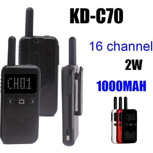 WLN KD-C70 UHF 400-470 Portable Mini Walkie-talkie KSM3 Two Way Radio Communicator Receiver Handheld CTCSS DCS for Hunting 3KM