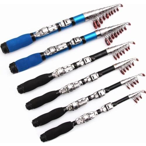 Portable rotary fishing 1.9M2.1M2.3M fishing rod tough carbon fiber M power telescopic travel sea boat rock fishing rod