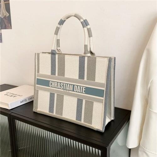 Luxury Designer Handbag Female Shoulder Bag Shopper Handbags WomenS Shoulder Bag Large Bag For Women Plaid Canvas Tote Bag