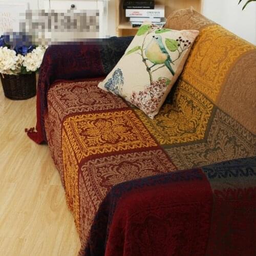 American style chenille blending boho одеяло Scotland thicken plaid плед bed spread throw sofa cover blanket free shipping