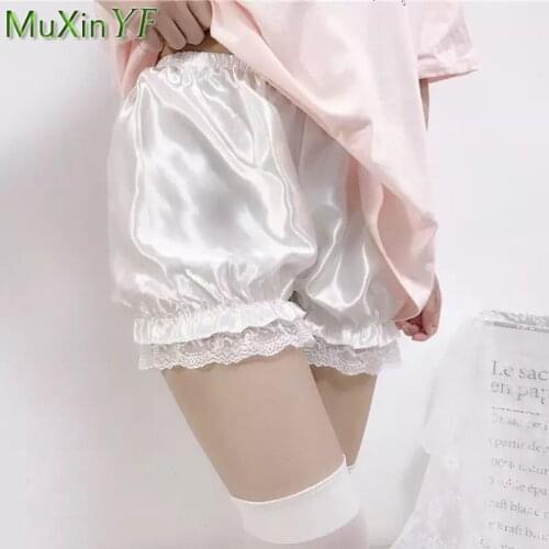 Womens Sweet Lace Lantern Safety Shorts 2021 Summer Short Pants Under Skirts Lady Thin Breathable Ice Silk Homewear Underwear
