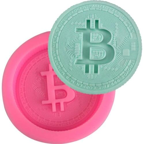 Coin molding silicone mold chocolate flip sugar cake decorative baking tools drop glue plaster mold soap mold DIY resin mold