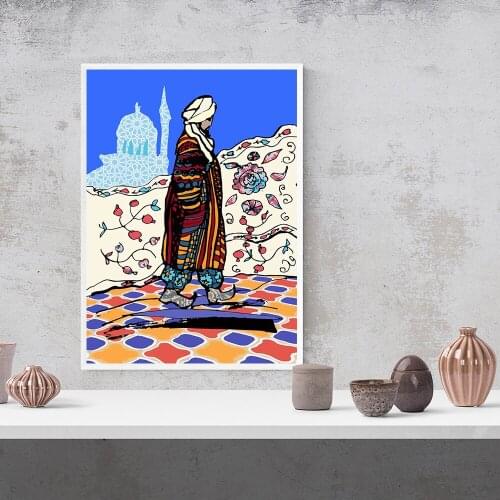 Modern Hd Prints Home Decoration Pictures Wall Artwork Modular Abstract Arab Posters Paintings Canvas Living Room No Framework