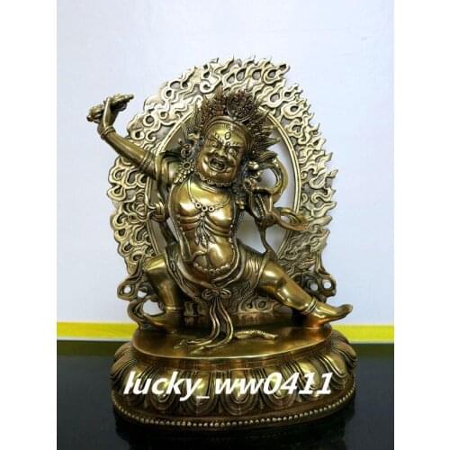 Pure copper, Vajrapani, Vajra Bodhisattva, Buddha statue, Tibetan Buddhism figure, Vajra-dhara