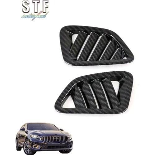 Carbon Fiber Style Interior Upper Air Conditioning Vent AC Outlet Trim Cover For Kia K7 Cadenza 2019 2020