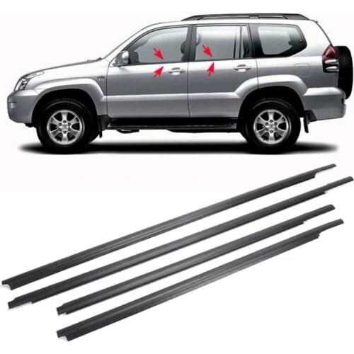 Car replace accessories Door Panel top window glass seal felt Molding 1pcs For Toyota Prado LC120 FJ120 2003-2009