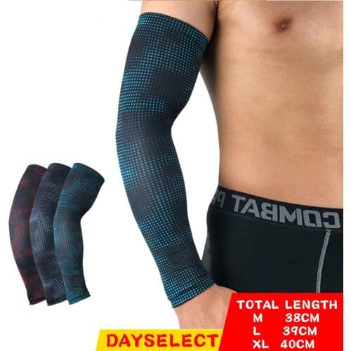 Dayselect 1Pcs Dot Printing Arm Warmers Sports Elastic Arm Guard Basketball Volleyball Arm Sleeves Armband Sport Elbow Pads
