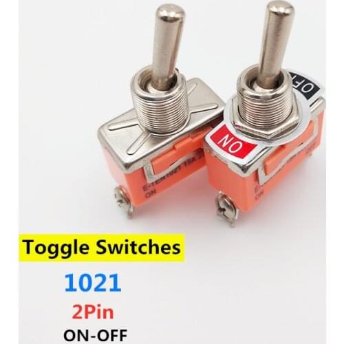 High quality 1PCS E-TEN1021 15A/250V 2-pin micro toggle switch orange for car speaker PC copper contactor
