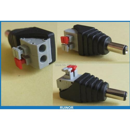 10PCS/lot 5.5mm x 2.1mm DC power Male plug Crimp Lock cables Terminals for DC Power Charger