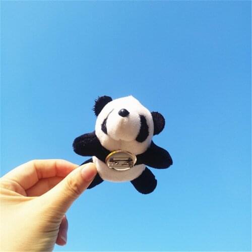 10CM New Panda Plush Toy , Mini Little Stuffed Animal , Accessories Brooch Doll