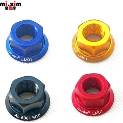2pcs Aluminum Alloy Sliding car accessories nut hub nut screw Bicycle Hub Nut M10*P1.5mm Fixed Gear MTB Road Bike Screw Bolt