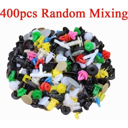 400Pcs Random Mixing Universal Car Fender Plastic Clips Bumper Interior Decoration Auto Plastic Fastener