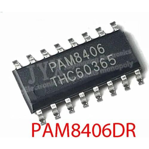 5pcs/lot PAM8406DR PAM8406 SOP16 molewei stereo audio amplifier IC